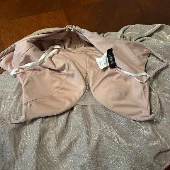 B. Darlin Womens Shimmering Silver Sleeveless Party Dress Size 3/4 - Picture 7 of 12